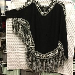 Sweater with poncho styling